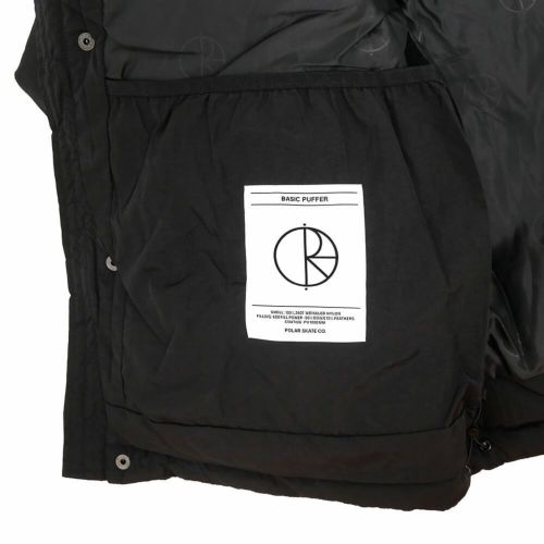POLAR JACKET ポーラー ジャケット BASIC PUFFER BLACK スケートボード スケボー 6