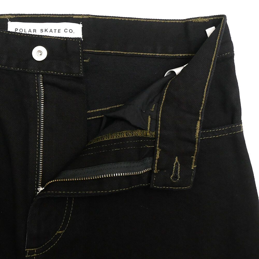 POLAR JEANS ポーラー パンツ ジーンズ ビッグボーイ BIG BOY BLACK/DARK OLIVE スケートボード スケボー 3
