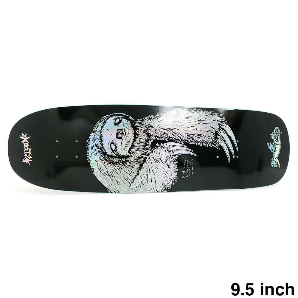 WELCOME DECK ウェルカム デッキ TEAM SLOTH BLACK PRISM FOIL 9.5 SLAPPY SLAP SHAPE スケートボード スケボー 1