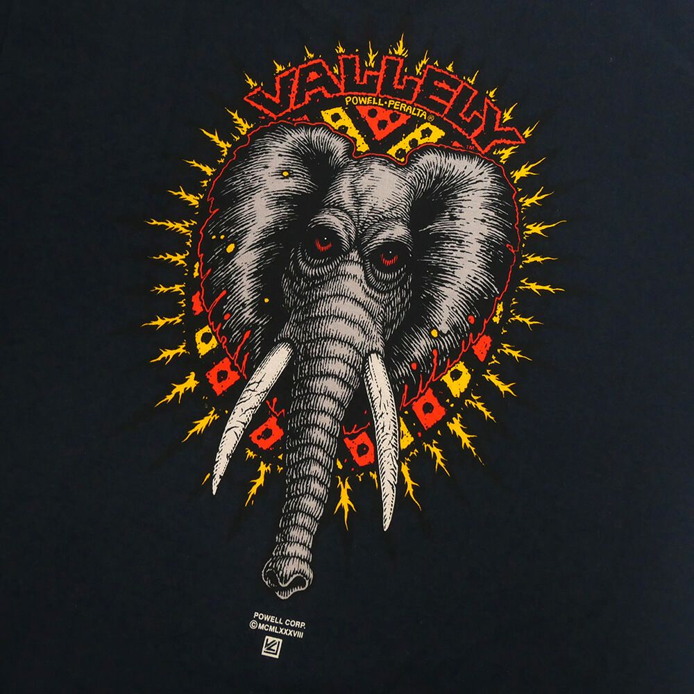 POWELL PERALTA T-SHIRT パウエルペラルタ Tシャツ MIKE VALLELY ELEPHANT BLACK スケートボード スケボー 3
