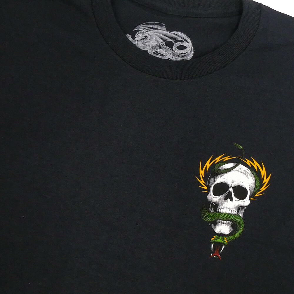 POWELL PERALTA T-SHIRT パウエルペラルタ Tシャツ McGILL SKULL & SNAKE BLACK スケートボード スケボー 2