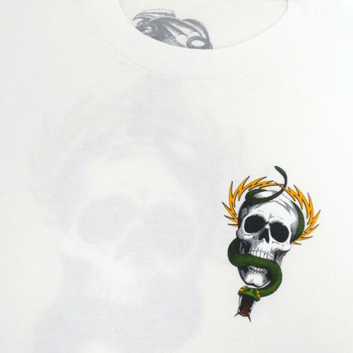 POWELL PERALTA T-SHIRT パウエルペラルタ Tシャツ McGILL SKULL & SNAKE WHITE スケートボード スケボー 2