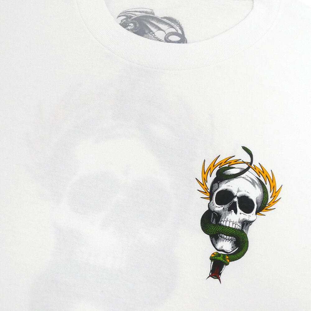 POWELL PERALTA T-SHIRT パウエルペラルタ Tシャツ McGILL SKULL & SNAKE WHITE スケートボード スケボー 2