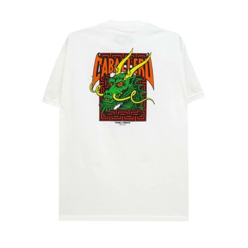  POWELL PERALTA T-SHIRT パウエルペラルタ Tシャツ CABALLERO STREET DRAGON WHITE スケートボード スケボー 
