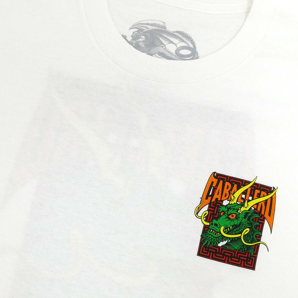  POWELL PERALTA T-SHIRT パウエルペラルタ Tシャツ CABALLERO STREET DRAGON WHITE スケートボード スケボー 2
