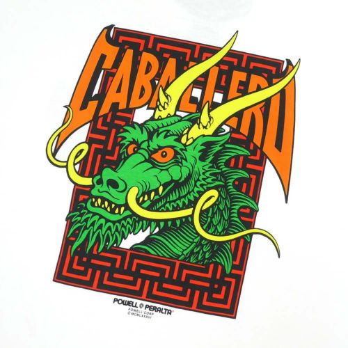  POWELL PERALTA T-SHIRT パウエルペラルタ Tシャツ CABALLERO STREET DRAGON WHITE スケートボード スケボー 3