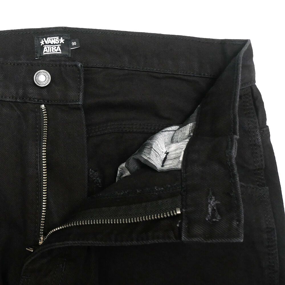 VANS JEANS バンズ パンツ ジーンズ SKATE CHECK-5 LOOSE DENIM BLACK（US企画） スケートボード スケボー 3