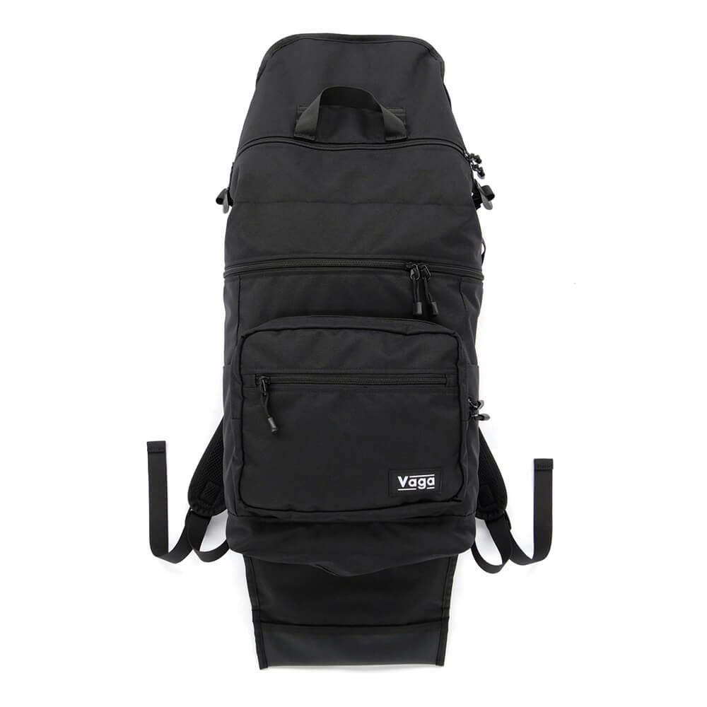 スケートボード収納可能 VAGA BACKPACK バガ バッグ バックパック リュック WEDGE XP BLACK スケートボード スケボー 4