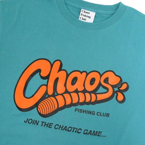  CHAOS FISHING CLUB LONG SLEEVE カオスフィッシングクラブ ロングスリーブTシャツ WORM LOGO GREEN スケートボード スケボー 1