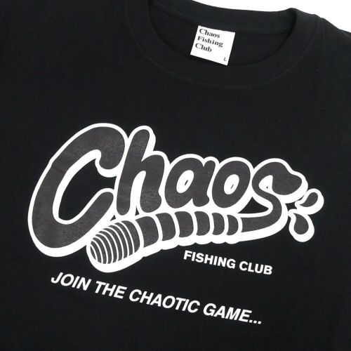CHAOS FISHING CLUB LONG SLEEVE カオスフィッシングクラブ ロングスリーブTシャツ WORM LOGO BLACK スケートボード スケボー 1