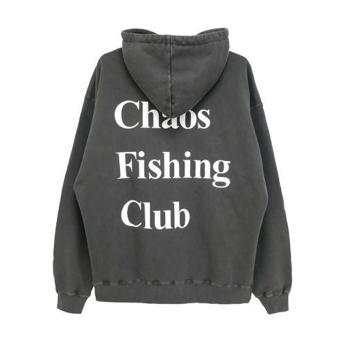 CHAOS FISHING CLUB HOOD カオスフィッシングクラブ パーカー LOGO PIGMENT INK BLACK スケートボード スケボー 