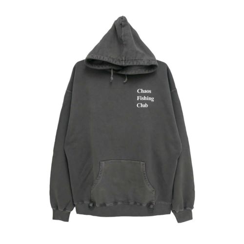 CHAOS FISHING CLUB HOOD カオスフィッシングクラブ パーカー LOGO PIGMENT INK BLACK スケートボード スケボー 1