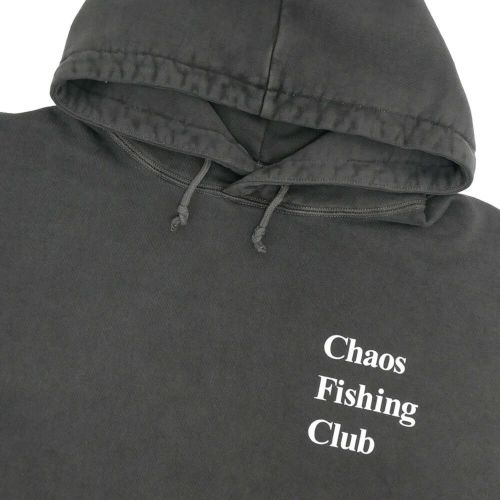 CHAOS FISHING CLUB HOOD カオスフィッシングクラブ パーカー LOGO PIGMENT INK BLACK スケートボード スケボー 2