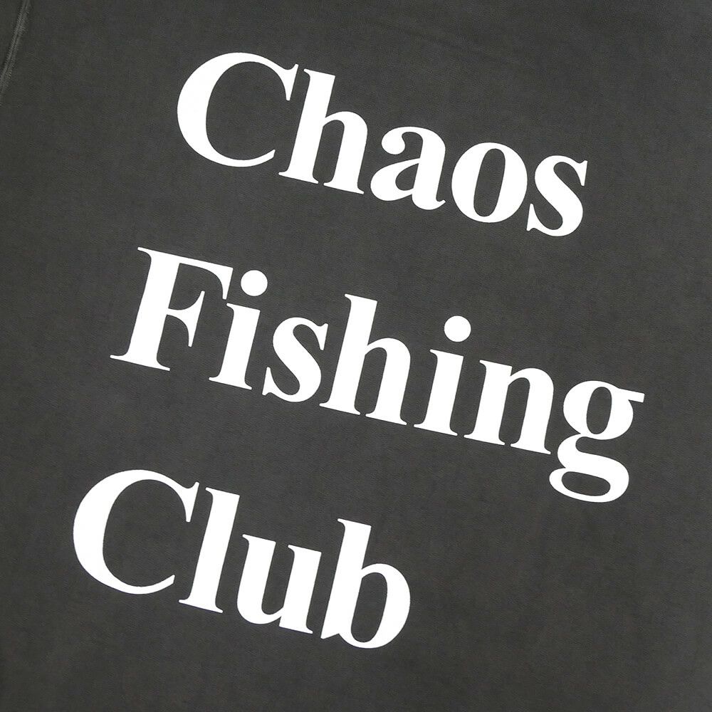 CHAOS FISHING CLUB HOOD カオスフィッシングクラブ パーカー LOGO PIGMENT INK BLACK スケートボード スケボー 3