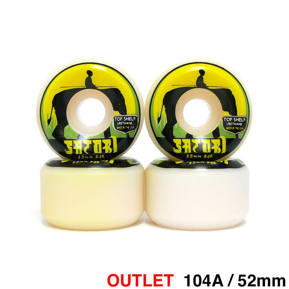 （アウトレット価格 6,600円 → 3,990円）SATORI WHEEL サトリ ウィール ELEPHANT TOP SHELF 52mm 黄ばみ スケートボード スケボー 1