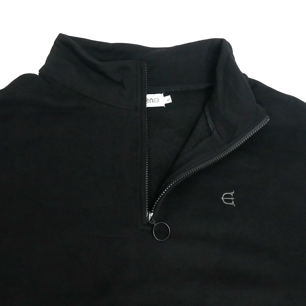EVISEN CREW SWEAT エビセン トレーナー MIND LAND HALF ZIP BLACK スケートボード スケボー 2
