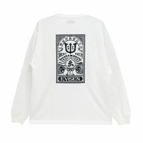 EVISEN LONG SLEEVE エビセン ロングスリーブTシャツ BEST MATCH POCKET WHITE スケートボード スケボー 
