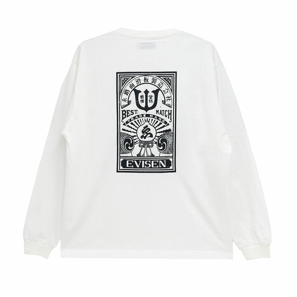 EVISEN LONG SLEEVE エビセン ロングスリーブTシャツ BEST MATCH POCKET WHITE スケートボード スケボー 