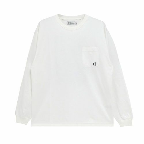 EVISEN LONG SLEEVE エビセン ロングスリーブTシャツ BEST MATCH POCKET WHITE スケートボード スケボー 1