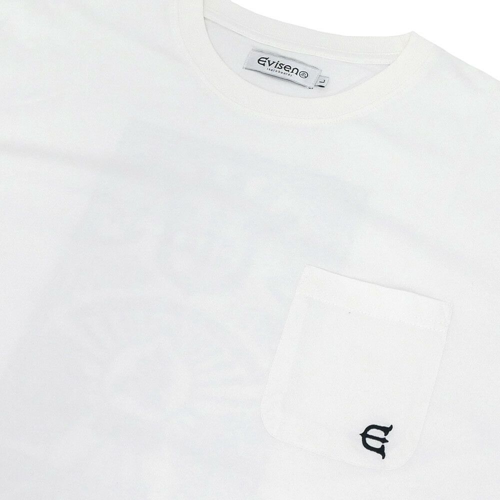 EVISEN LONG SLEEVE エビセン ロングスリーブTシャツ BEST MATCH POCKET WHITE スケートボード スケボー 2