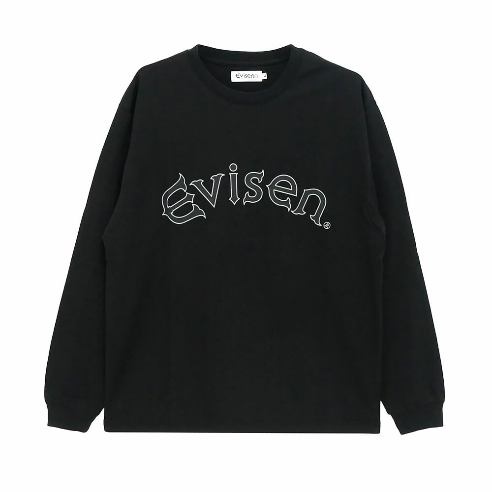 EVISEN LONG SLEEVE エビセン ロングスリーブTシャツ ARCH LOGO BLACK/GREY スケートボード スケボー 