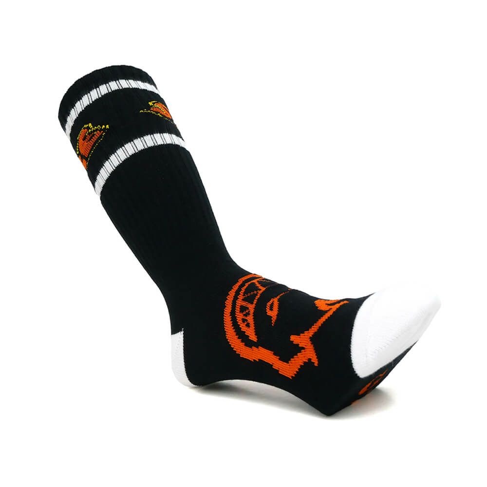 SPITFIRE SOCKS スピットファイヤー ソックス 靴下 HELLFIRE SCRIPT BLACK/WHITE/ORANGE スケートボード スケボー 