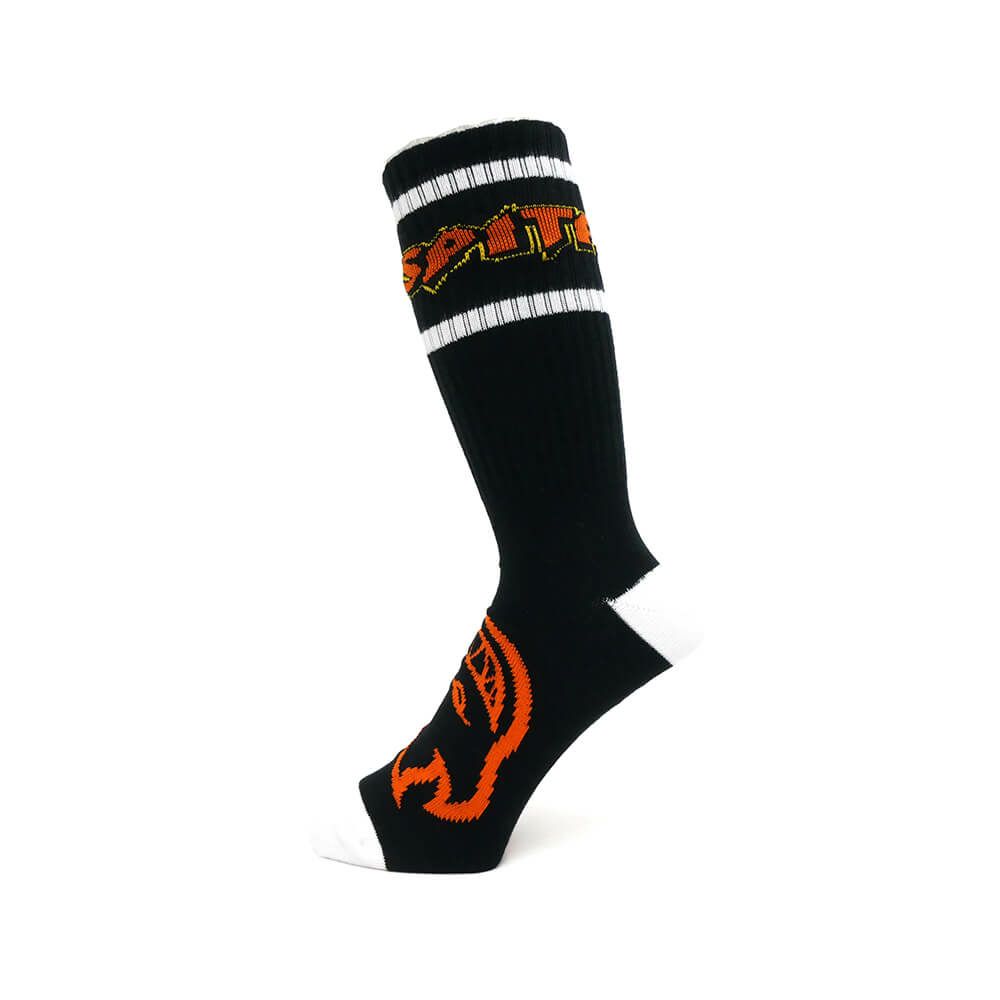 SPITFIRE SOCKS スピットファイヤー ソックス 靴下 HELLFIRE SCRIPT BLACK/WHITE/ORANGE スケートボード スケボー 1