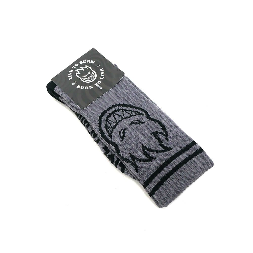 SPITFIRE SOCKS スピットファイヤー ソックス 靴下 BIGHEAD CHARCOAL/BLACK スケートボード スケボー 5