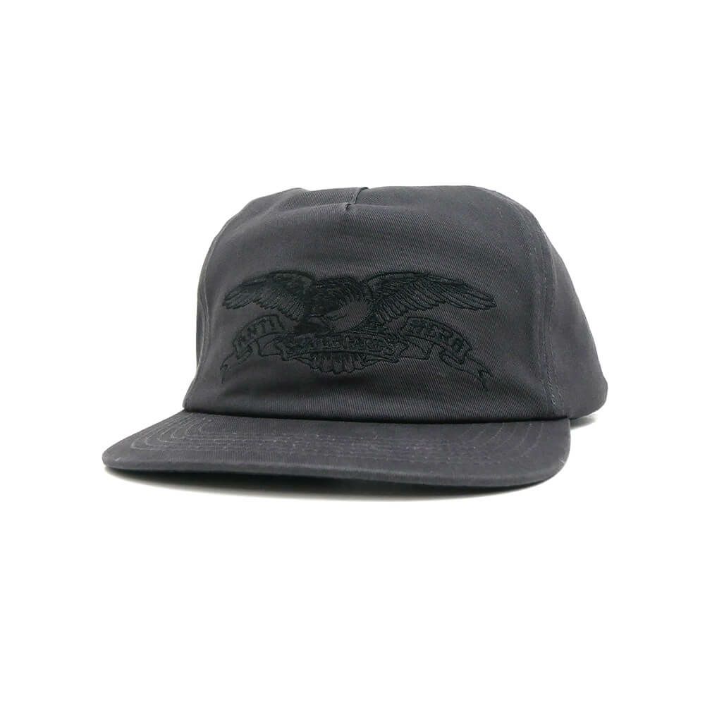 ANTIHERO CAP アンチヒーロー キャップ BASIC EAGLE SNAPBACK BLACK/BLACK スケートボード スケボー 
