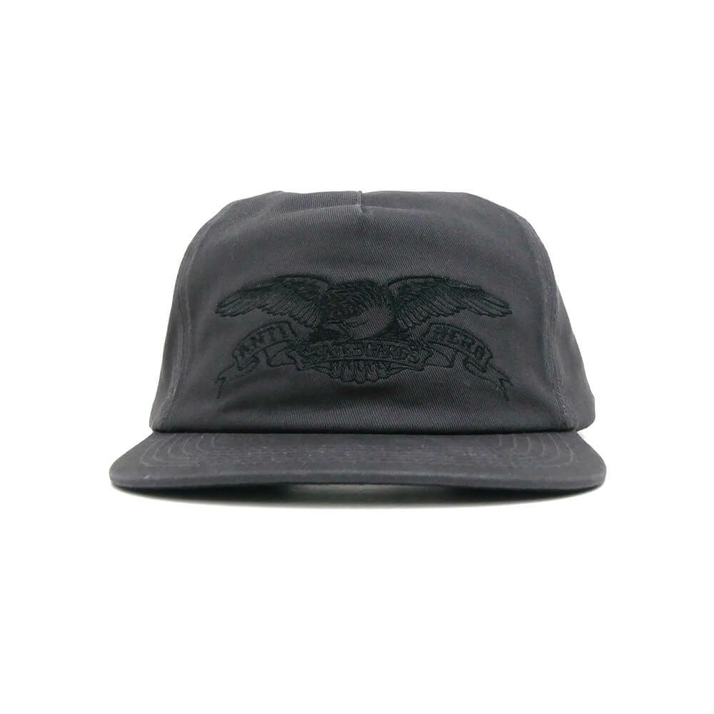 ANTIHERO CAP アンチヒーロー キャップ BASIC EAGLE SNAPBACK BLACK/BLACK スケートボード スケボー 1