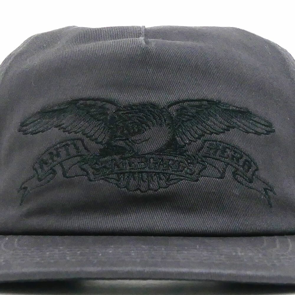 ANTIHERO CAP アンチヒーロー キャップ BASIC EAGLE SNAPBACK BLACK/BLACK スケートボード スケボー 4