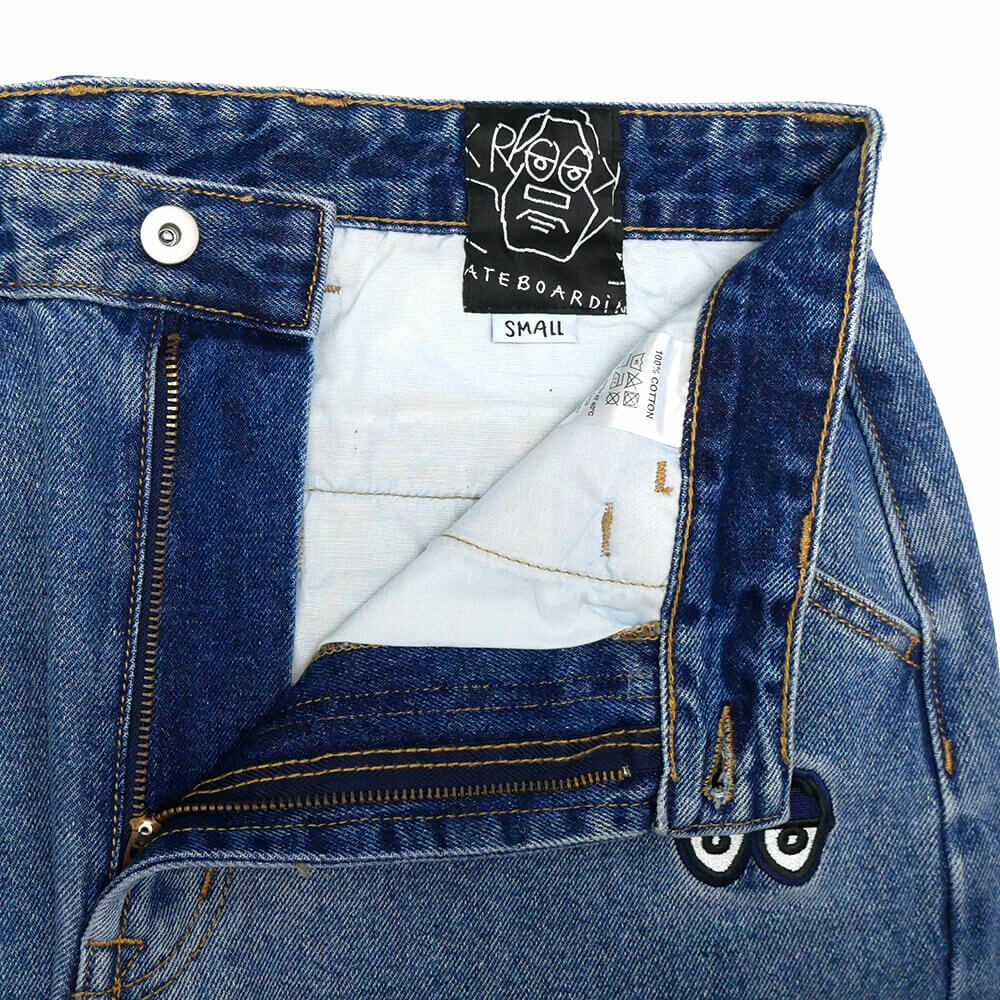 KROOKED JEANS クルキッド パンツ ジーンズ EYES DENIM TWILL PANTS STONE WASH スケートボード スケボー 3