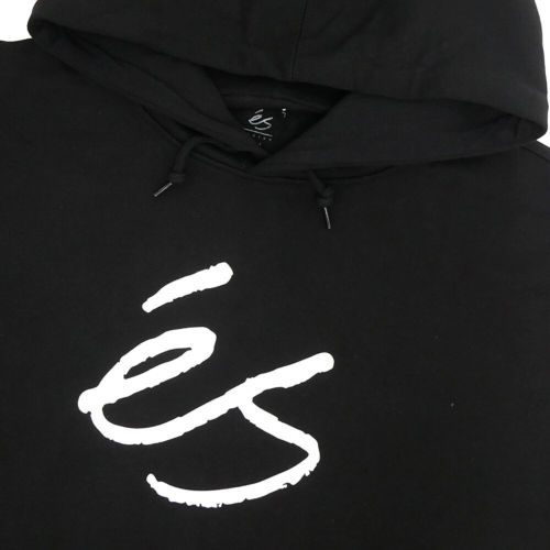 ES HOOD エス パーカー SCRIPT BLACK/WHITE スケートボード スケボー 1