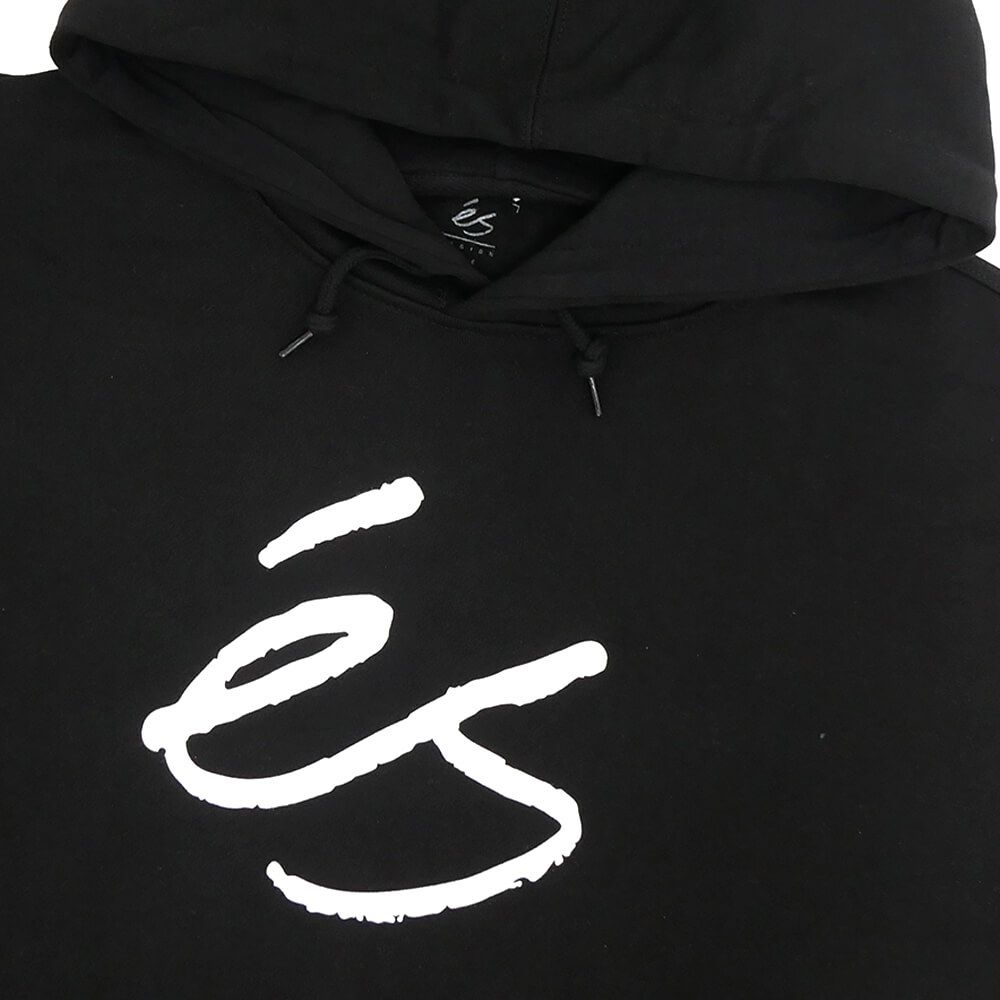 ES HOOD エス パーカー SCRIPT BLACK/WHITE スケートボード スケボー 1