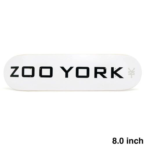ZOO YORK DECK ズーヨーク デッキ TEAM OG 95 LOGO BLOCK WHITE 8.0 スケートボード スケボー 1