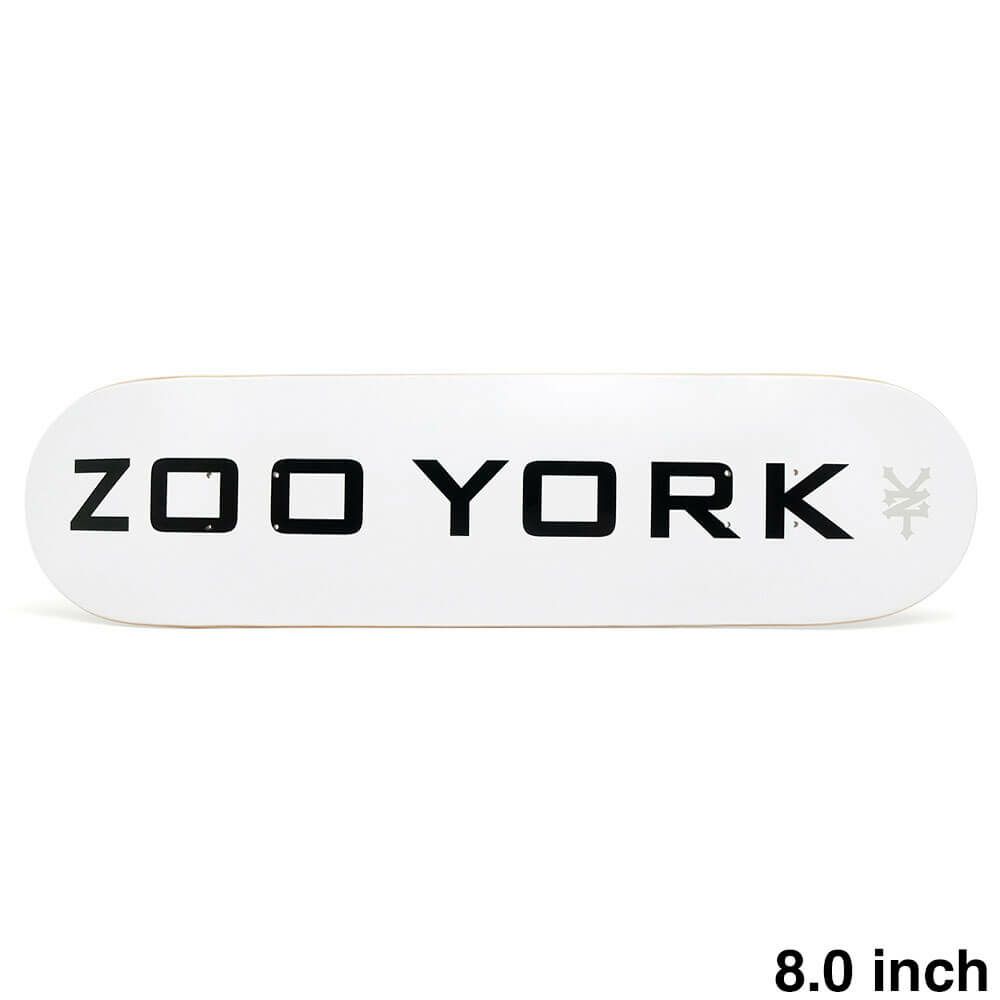 ZOO YORK DECK ズーヨーク デッキ TEAM OG 95 LOGO BLOCK WHITE 8.0 スケートボード スケボー 1