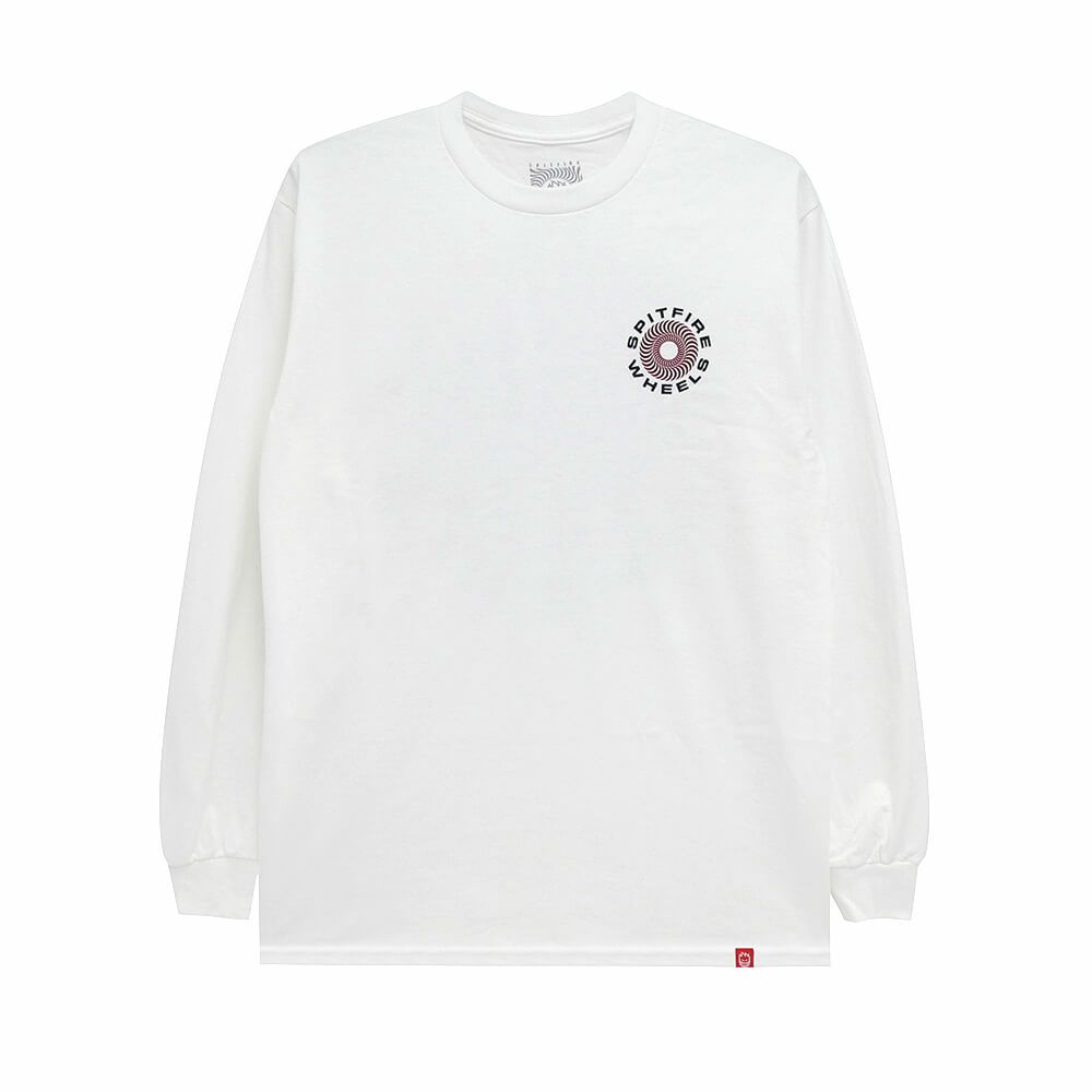 SPITFIRE LONG SLEEVE スピットファイヤー ロングスリーブTシャツ CLASSIC '87 SWIRL FADE FILL WHITE スケートボード スケボー 1