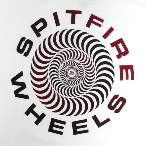 SPITFIRE LONG SLEEVE スピットファイヤー ロングスリーブTシャツ CLASSIC '87 SWIRL FADE FILL WHITE スケートボード スケボー 3