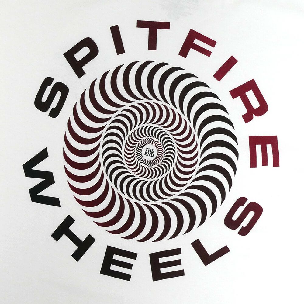 SPITFIRE LONG SLEEVE スピットファイヤー ロングスリーブTシャツ CLASSIC '87 SWIRL FADE FILL WHITE スケートボード スケボー 3