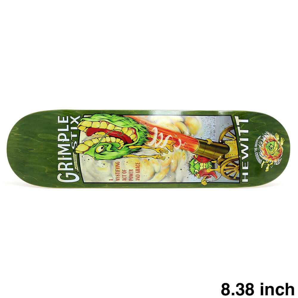 ANTIHERO DECK アンチヒーロー デッキ PETER HEWITT GRIMPLESTIX OBVIOUS GREATS OLIVE STAIN 8.38 スケートボード スケボー 1