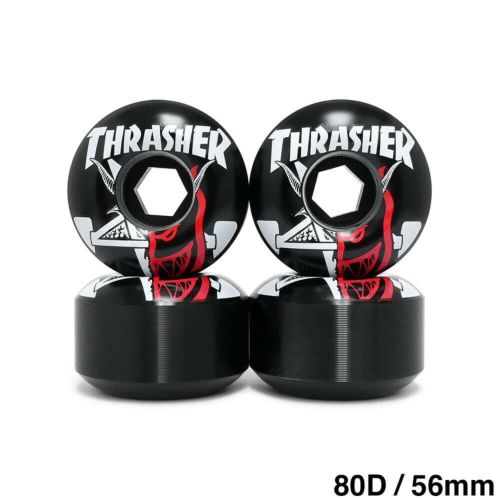 SPITFIRE WHEEL スピットファイヤー ソフトウィール（クルーザー） 80HD CLASSIC FULL THRASHER X SPITFIRE THRASH & BURN 黒 56mm スケートボード スケボー 1