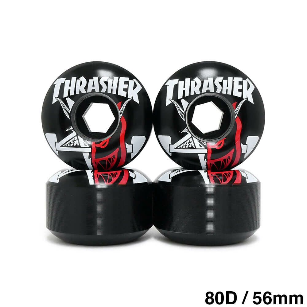 SPITFIRE WHEEL スピットファイヤー ソフトウィール（クルーザー） 80HD CLASSIC FULL THRASHER X SPITFIRE THRASH & BURN 黒 56mm スケートボード スケボー 1