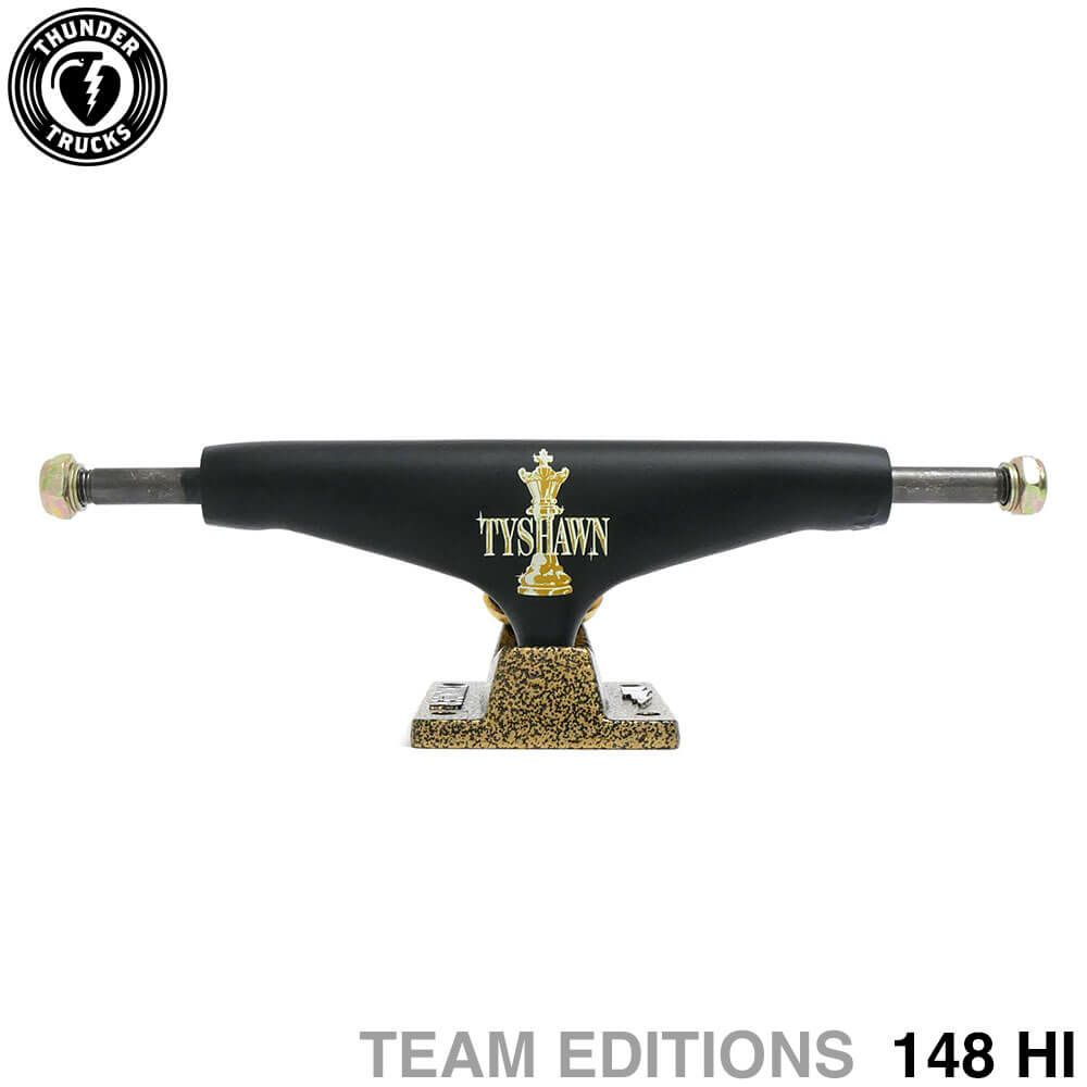 THUNDER TRUCK サンダー トラック TEAM EDITIONS TYSHAWN JONES ENDGAME 148 HI 黒/ゴールド スケートボード スケボー　1