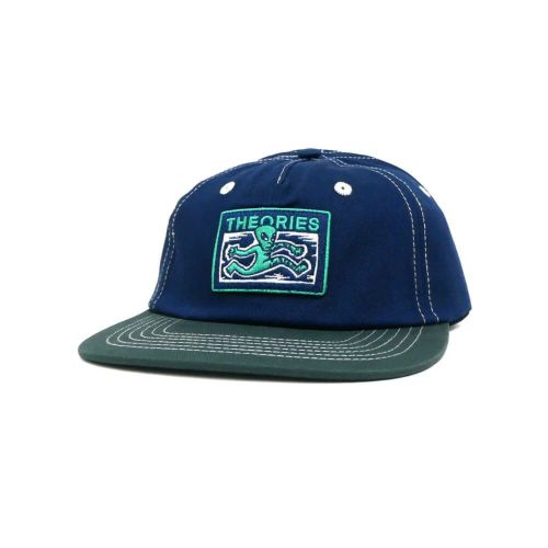 THEORIES CAP セオリーズ キャップ ENIGMA PATCH STRAPBACK NAVY/GREEN スケートボード スケボー 