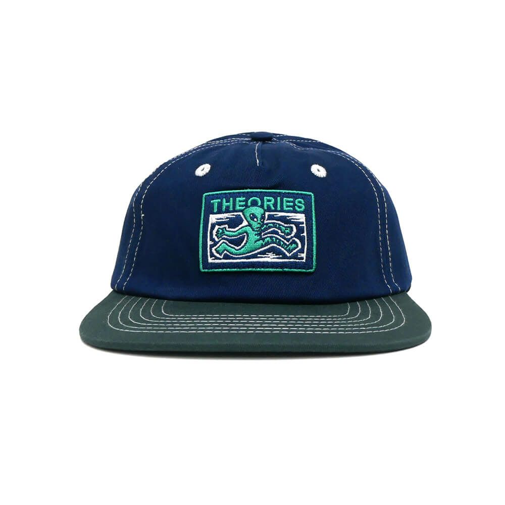 THEORIES CAP セオリーズ キャップ ENIGMA PATCH STRAPBACK NAVY/GREEN スケートボード スケボー 1
