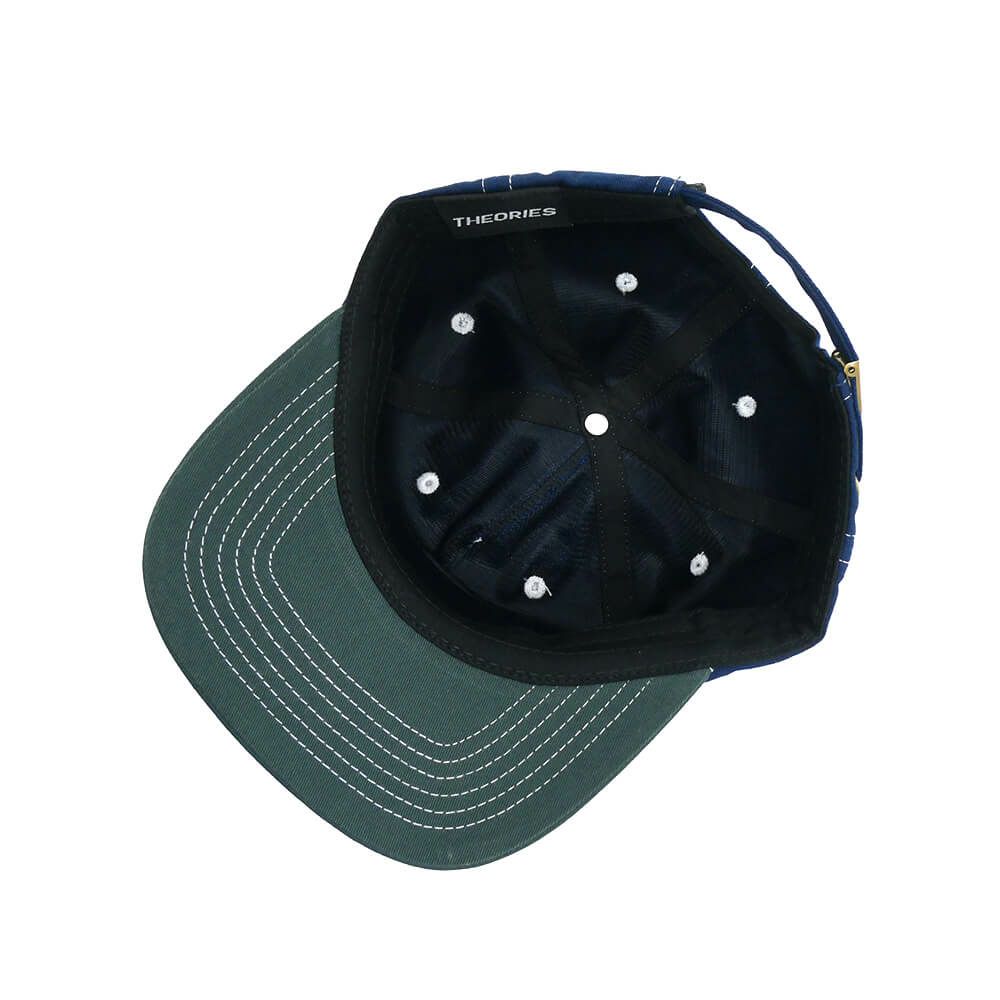 THEORIES CAP セオリーズ キャップ ENIGMA PATCH STRAPBACK NAVY/GREEN スケートボード スケボー 3