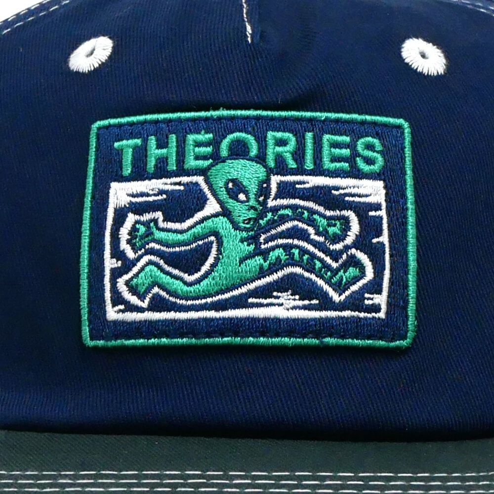 THEORIES CAP セオリーズ キャップ ENIGMA PATCH STRAPBACK NAVY/GREEN スケートボード スケボー 4