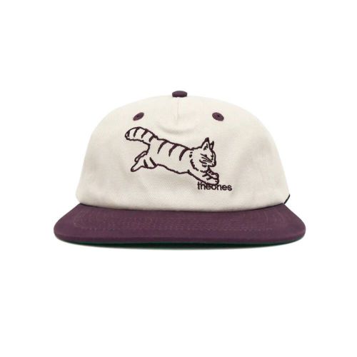 THEORIES CAP セオリーズ キャップ CONSCIOUS KITTY SNAPBACK STONE/WINE スケートボード スケボー 1