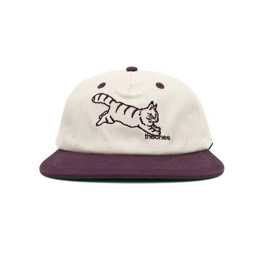 THEORIES CAP セオリーズ キャップ CONSCIOUS KITTY SNAPBACK STONE/WINE スケートボード スケボー 1