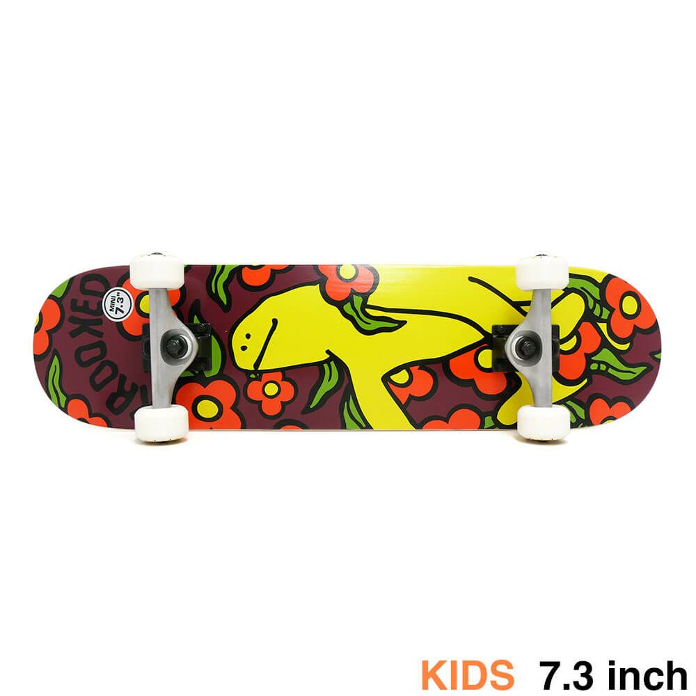 防水ケース付き KROOKED クルキッド コンプリートセット スケートボード完成品（子供用）SHMOO VIBES 7.3 スケートボード スケボー 1